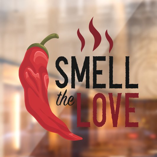 Red Chili Ruik de liefde Raamsticker (Vel 2)