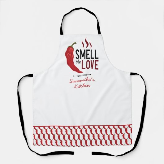 Red Chili Ruik de liefde Schort (Voorkant)