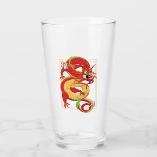 Red Chinese Dragon Baby T-Shirt Glas