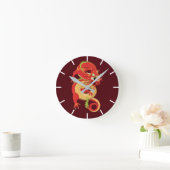 Red Chinese Dragon Ronde Klok (Huis)