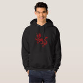 Red Chinese Firedrake Draak Print Art Draag Hoodie (Voorkant volledig)