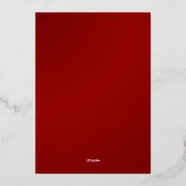 Red Chinese New Year Greeting Folie Feestdagenkaart (Achterkant)