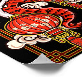 Red Chinese New Year Of The Dragon 2024 Lanterns C Poster (Hoek)