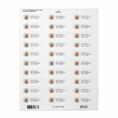Red Chow Dog WreatReturn Address Etiket (Full Sheet)