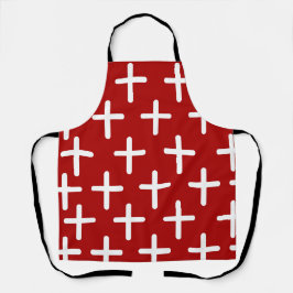 Red Christianity cross pattern design Schort