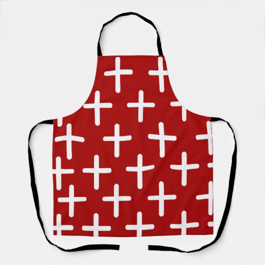 Red Christianity cross pattern design Schort (Voorkant)