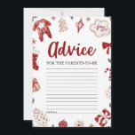 Red Christmas Baby shower Advies voor de Ouders Kaart<br><div class="desc">Red Christmas Baby shower Advies voor de Ouders</div>