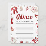 Red Christmas Baby shower Advies voor de Ouders Kaart<br><div class="desc">Red Christmas Baby shower Advies voor de Ouders</div>