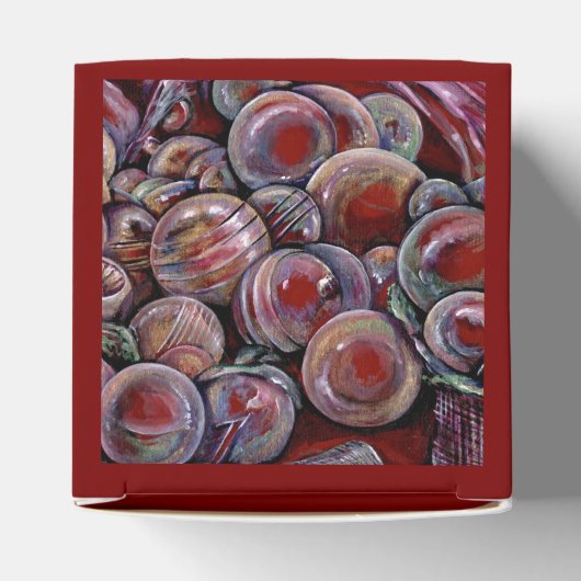 Red Christmas Balls Bedankdoosjes (Bovenkant)