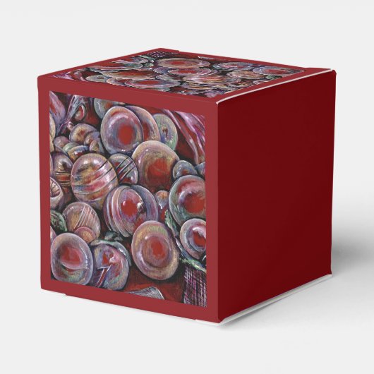 Red Christmas Balls Bedankdoosjes (Achterkant)