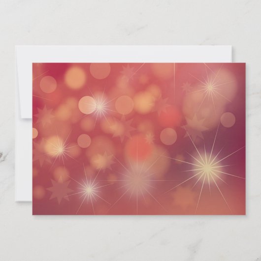 Red Christmas Balls Bokeh Company Kaart (Achterkant)