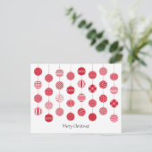 Red Christmas Balls Briefkaart (Staand voorkant)