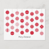 Red Christmas Balls Briefkaart (Voorkant)