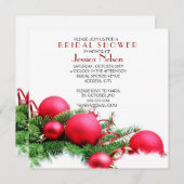 Red Christmas Balls Vrijgezellenfeest Kaart (Voorkant / Achterkant)