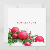 Red Christmas Balls Vrijgezellenfeest Kaart (Achterkant)