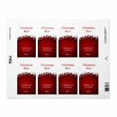 Red Christmas Beer Label (Full Sheet)