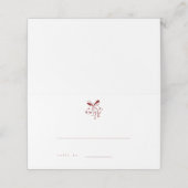 Red Christmas Bells Winter Wedding Escort Card Plaatskaartje (Buitenkant ongevouwen)