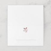 Red Christmas Bells Winter Wedding Plaatskaartje (Buitenkant ongevouwen)