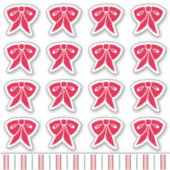 Red Christmas Bow Stickers (Voorkant)