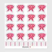 Red Christmas Bow Stickers (Vel)