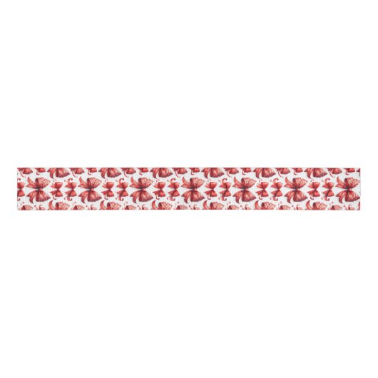 Red Christmas Bows Grosgrain Lint (Voorkant)
