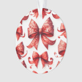 Red Christmas Bows Ornament (voorkant)