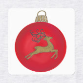 RED CHRISTMAS BUBBLE LABELS (Design 1)