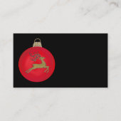 RED CHRISTMAS BUBBLE VISITEKAARTJE (Voorkant)