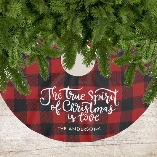 Red Christmas Buffalo Plaid Check Boerderij Kerstboom Rok