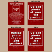 Red | Christmas | Business | Dubbele feestdagenkaa Feestdagen Kaart