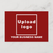 Red | Christmas | Business | Kleine platte groet Kaart (Achterkant)