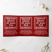 Red | Christmas | Business Trifold Kaart (Binnen)