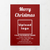 Red | Christmas | Business Trifold Kaart (Cover)