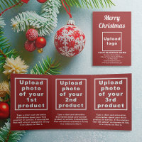 Red | Christmas | Business Trifold Kaart