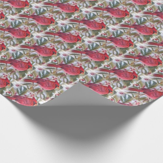 RED CHRISTMAS CARDINAL CADEAUPAPIER (Hoek)
