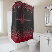RED CHRISTMAS CHUNKY GLITTER CUSTOM MONOGRAM DOUCHEGORDIJN (In situ)