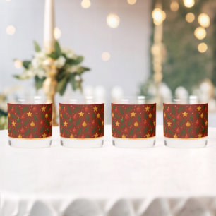 Red Christmas Classic Whiskey Glass – Elegant cade Whisky Glas