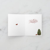 Red Christmas Coat Holiday Cards Feestdagen Kaart (Binnen)