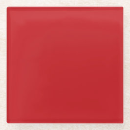  Red Christmas Color Square Glass Coaster Glazen Onderzetter