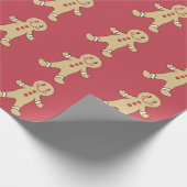 Red Christmas Cookies Wrapping Paper Cadeaupapier (Hoek)