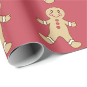 Red Christmas Cookies Wrapping Paper Cadeaupapier (Rol Hoek)