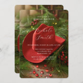 Red Christmas Cowboy Hat Bridal Shower Kaart (Voorkant / Achterkant)