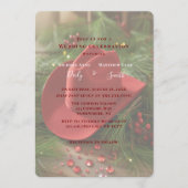 Red Christmas Cowboy Hat Wedding Celebration Kaart (Voorkant)