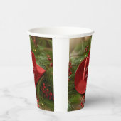 Red Christmas Cowboy Hat Wedding Papieren Bekers (Rechts)