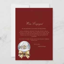 Red Christmas Decor Verloving Kaart