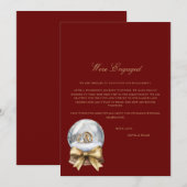 Red Christmas Decor Verloving Kaart (Voorkant / Achterkant)