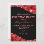 RED CHRISTMAS DISCO SHIMMER CUSTOM KAART (Voorkant)