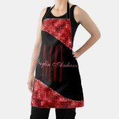 RED CHRISTMAS DISCO SHIMMER CUSTOM MONOGRAM SCHORT (Insitu)