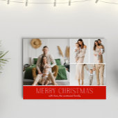 RED Christmas Elegant 4 Collage Fotobericht Feestdagenkaart