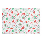 Red Christmas Flamingo Multi kussensloop single (Achterkant)